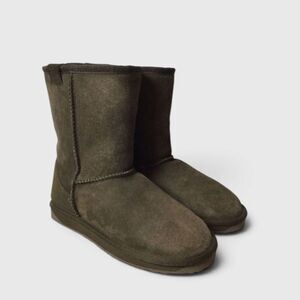 EMU Australia Stinger Lo Sheepskin Winter Boots Brown Size 8 New